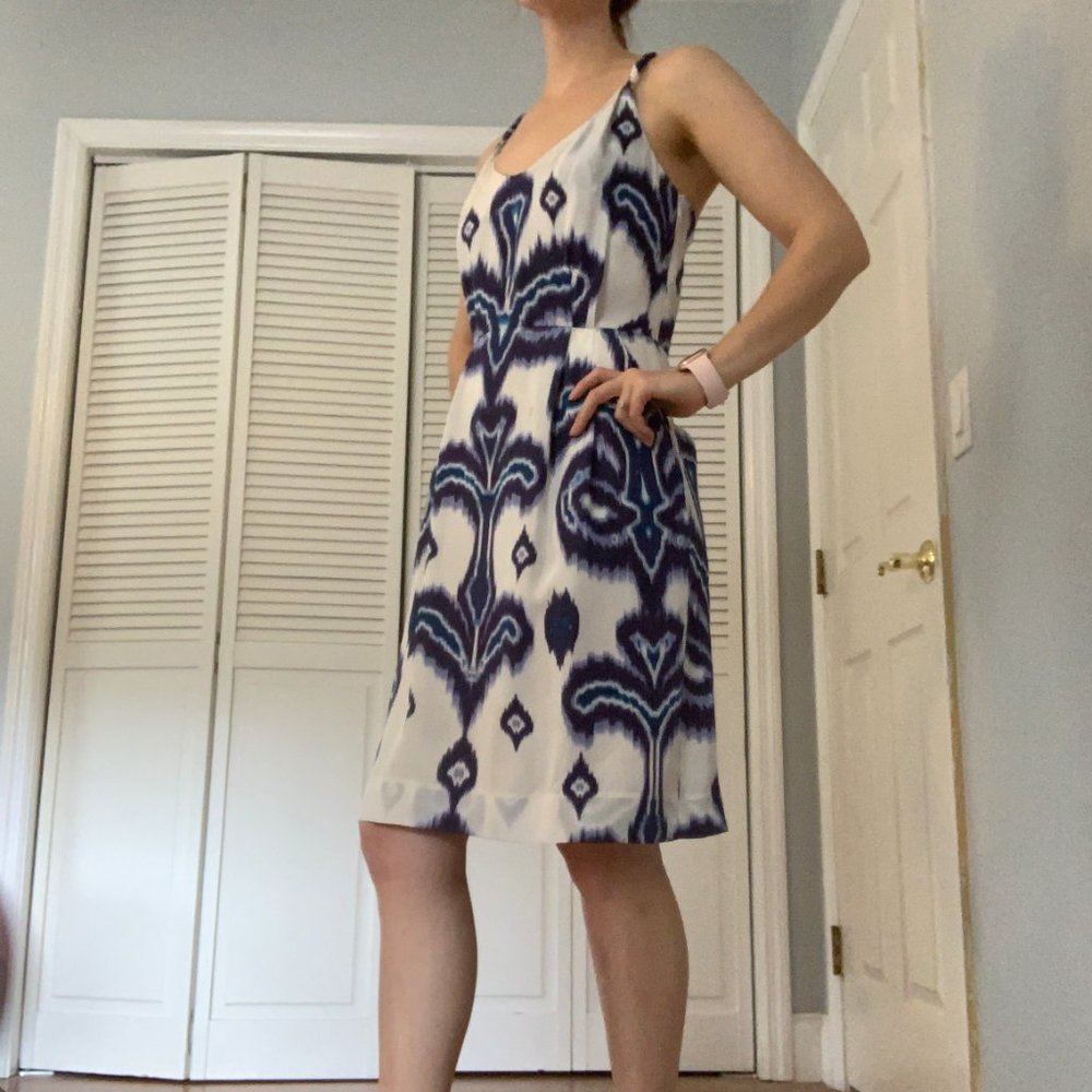100% Silk Banana Republic Ikat Sundress sz 0